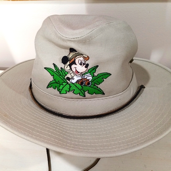 Disney Accessories - VTG Disney World Mickey Mouse Animal Kingdom Safari Hat Adult XL USA